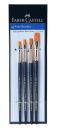 Faber-Castell Synthetic Hair Flat Assorted Paint Brush, Set of 4...