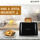 Faber FT 900W BK 900-Watt 2-Slice Pop-up Toaster (Black)...