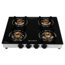 Faber Gas stove 4 Burner Glass Cooktop ( Splendor 4BB SS) Manual Ignition...