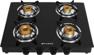 Faber Grand 4BB BK Glass Manual Gas Stove 