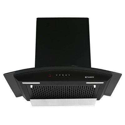 Faber 60 cm 1100 m³/hr Auto-Clean curved glass Kitchen Chimney (HOOD ALPHA HC PB BK 60)