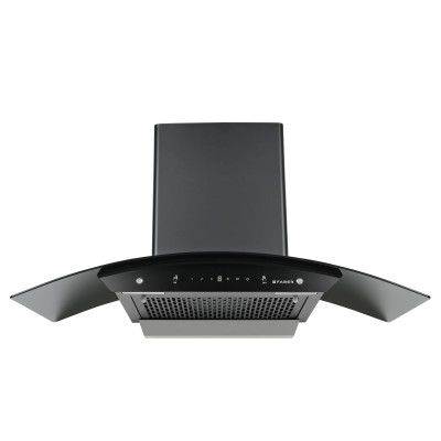 Faber 90 cm 1200 m³/hr Auto-Clean curved glass Kitchen Chimney (Hood Polo HC SC FL BK 90))