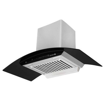 Faber 90 cm 1100 m³/hr Auto-Clean Curved Glass Kitchen Chimney (Hood Zest HC SC SS 90)