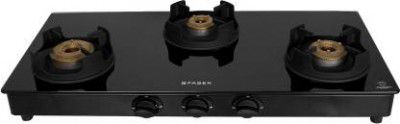 Faber Onyx 3BB BK Glass Manual Gas Stove 