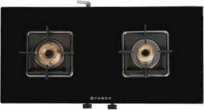 Faber REMO 2BB BK Glass Manual Gas Stove 