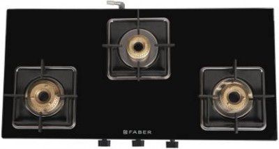 Faber REMO 3BB BK Glass Manual Gas Stove 