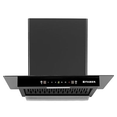 [Extra ₹3000 Off] Faber 60cm 1300 m³/hr Autoclean T-Shape Kitchen Chimney| HOOD IGNIS IN HC SC BK FL 60, Black