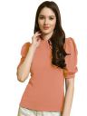 Fabflee Plain Round Neck Casual Regular Fit Deep Neck Crop Top & Tunic for Women ...
