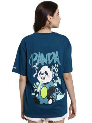 Fabflee Women's Cartoon Relaxed Fit T-Shirt