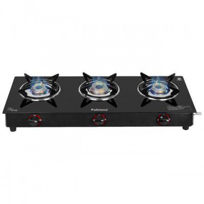 Fabiano FAB3BRNSMART  3 Burner Manual Gas Stove (Black)
