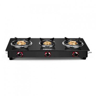 Fabiano Fabiano 3 Burner Glass Gas Stove 