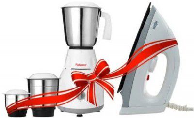 Fabiano Tulip FAB-MG-03-EL03 500 W Mixer Grinder (3 Jars, White, Grey)