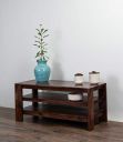 Fabindia Sana Entertainment Unit 2 Shelves (Sheesham Wood, Antique Walnut)...