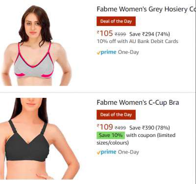 Fabme Bra Starting From @Rs 89