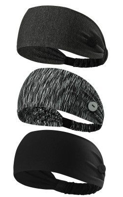 Fabme Unisexs Cold Weather Headband (PO2-ACC015-17_Black, Dark, Grey_Free Size)