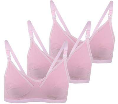 Fabme Women's Full Cup Nursing Bra (Po3-BR0014_Pink_32B)