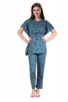 Fabme Women's Kaftan Top and Pyjama Set