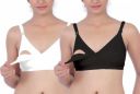 Fabme Women's Nursing Bra - Pack of 3 - White, Black...