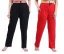 Fabme Women's Pyjama with Drawstring, Pack of 2...