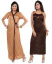 Fabme Womens Satin Nighty, Free Size, Fits Till Bust (32 to 42 inches)...
