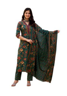 FABNEX Cotton Blend Women Kurta Set