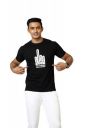 Fabric Mens Assorted 2022 Design Round Neck Slim Fit T-Shirt || Colour - Black...