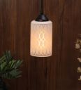Fabricio Hsaka White Glass Hanging Light...