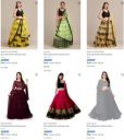 Fabrics Gowns Lehengas Upto 90% off...