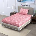 Fabroli 300 TC Microfiber Single Printed Flat Bedsheet (Pack of 1, MESB 04 RED)...