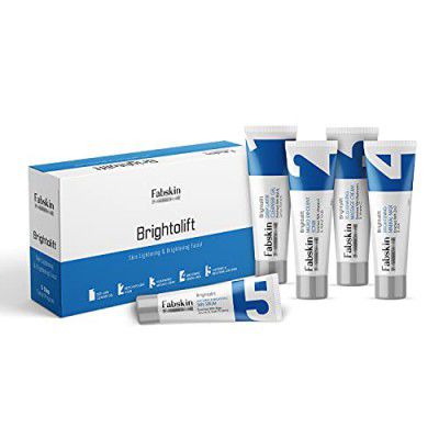 Fabskin Brightolift 5 Step Facial Kit 52gm | Face Care Kit With Kojic Acid, Arbutin, Lactic Acid, Barberries, Mushroom, Mulberry, Licorice, Lemon Extracts | For Glowing Skin | For Men & Women | For Al
