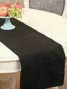 FABURAA Black Self Design Pure Jute Table Runner...