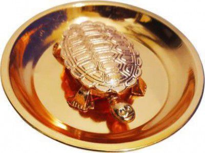 FABZONE Copper Plated Fengshui Tortoise Tabel Showcase Home room décor Statue Diwali Decorative Showpiece Figurine Decorative Showpiece - 3 cm  (Cast Iron Copper)