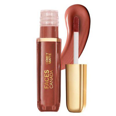 FACES CANADA Comfy Matte Liquid Lipstick - For The Win 08, 3 ml | Comfortable 10HR Longstay | Intense Matte Color | Almond Oil & Vitamin E Infused | Super Smooth | No Dryness | No Alcohol