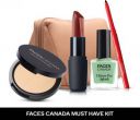 FACES CANADA Must Have Kit (Combo Of Kajal,Lipstick,Compact,Nail Enamel,Pouch)  (5 Items in the set)...