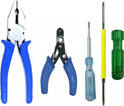 FADMAN Plier Combo Kit | Wire Cutter | Tester | Screwdriver | Lineman Plier  (Length : 8 inch)