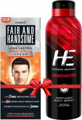 FAIR AND HANDSOME Long Lasting Radiance Cream 60g + HE Deo Innovator 150ml (2 Items in the set)