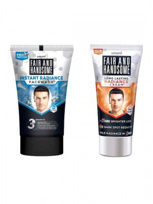 FAIR AND HANDSOME Men Set of Instant Radiance Face Wash & Long Lasting Radiance Face Cream