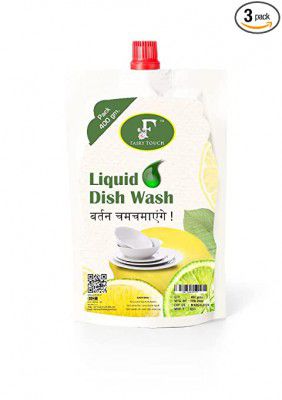 Fairy Touch Liquid Dishwash Combo of 3 Pack (400 ml in each pack)