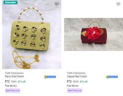 Faith Enterprises Clutches & Wallets Starts ₹72