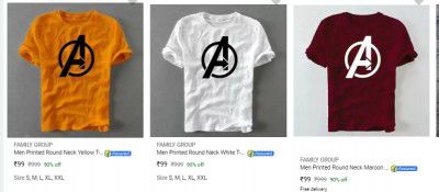FAMILY GROUP Mens T-shirt @ ₹99