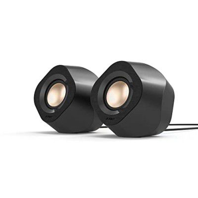 F&D V720 8Watts 2.0 USB Powered PC Computer Multimedia Gaming Speakers with Bluetooth, RGB Lights, AUX Input, Volume Control - Black