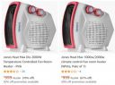 Fan Heaters Up to 70% off + Extra 50% off...