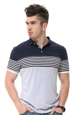 fanideaz Branded Mens Half Sleeve Cotton Striped Polo T-Shirt for Mens || Polo Tshirt for Men || Branded Tshirt for Men