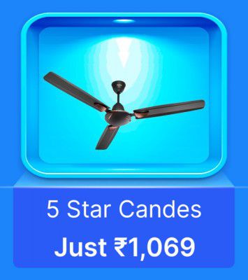 5 star Candes Fans from Rs.2199 in Flipkart Big Billion Days Sale 