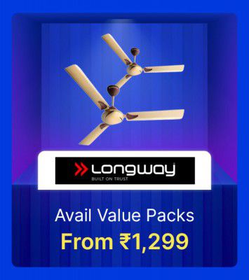 Longway Fans from Rs.1299 in Flipkart Big Billion Days Sale   