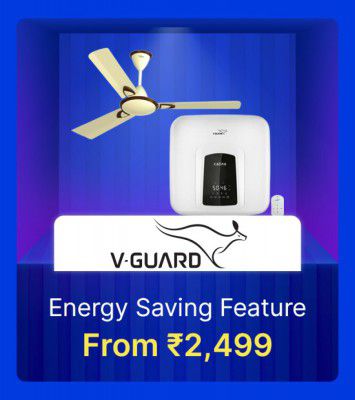 V-Guard Fans & Geysers from Rs. 2499 in Flipkart Big Billion Days Sale    