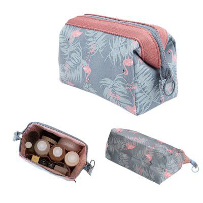 Fapiwen Polyester Cosmetic Bag, Make Up Bag, Water-Resistant Zipper Large Travel Makeup Organizer