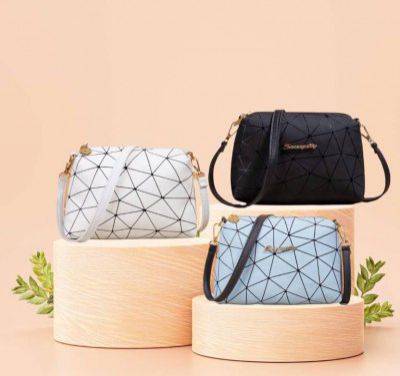 Fargo Grey, Black, White Women Sling Bag