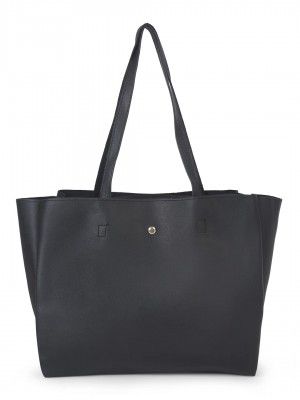 Fargo Leatherette Multi Compartment Laptop Handbags For Womens Ladies (Magnet_Black_FGO-446)