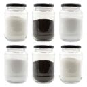 Farkraft 400 ML Glass Jar/Container Round Shape (Set of 6 Pcs)...